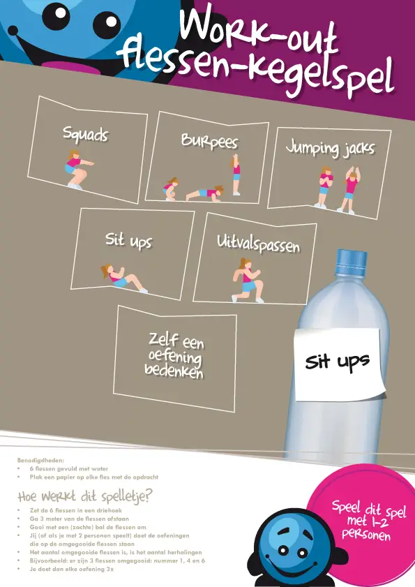 Work-out flessen kegelspel